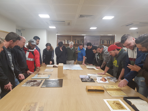 War Veterans from Stockton University at the School's Archives