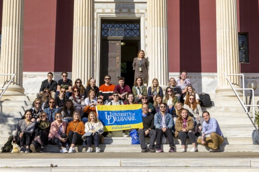 Delaware University students visit the Gennadius Library